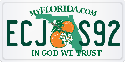 FL license plate ECJS92