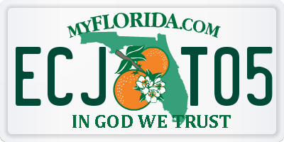 FL license plate ECJT05