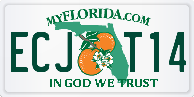 FL license plate ECJT14