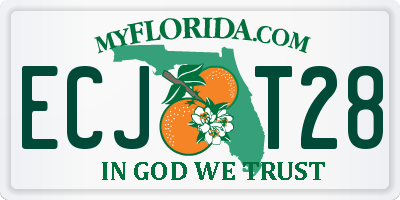 FL license plate ECJT28