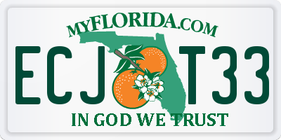 FL license plate ECJT33