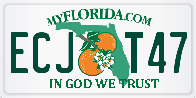 FL license plate ECJT47