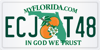 FL license plate ECJT48