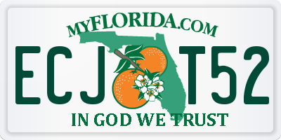 FL license plate ECJT52
