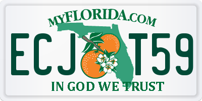 FL license plate ECJT59