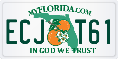 FL license plate ECJT61