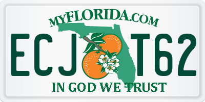FL license plate ECJT62