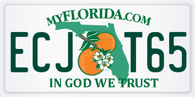 FL license plate ECJT65