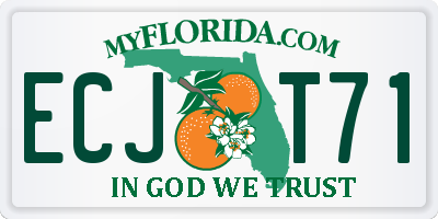 FL license plate ECJT71