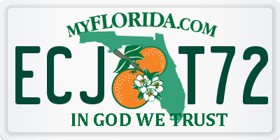 FL license plate ECJT72