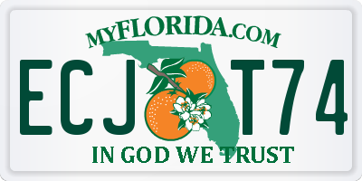 FL license plate ECJT74