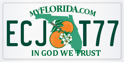 FL license plate ECJT77