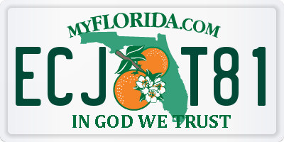 FL license plate ECJT81