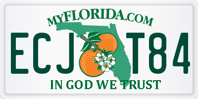 FL license plate ECJT84