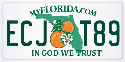 FL license plate ECJT89