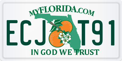 FL license plate ECJT91