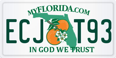 FL license plate ECJT93