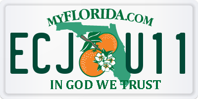 FL license plate ECJU11