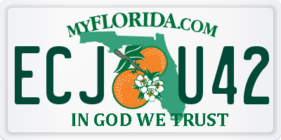 FL license plate ECJU42