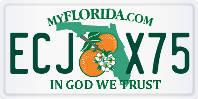 FL license plate ECJX75