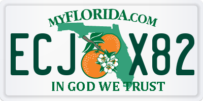 FL license plate ECJX82