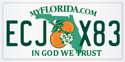 FL license plate ECJX83