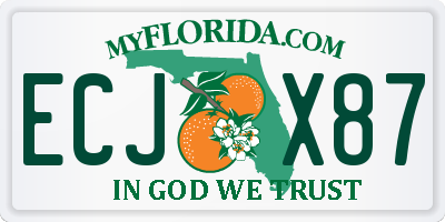 FL license plate ECJX87