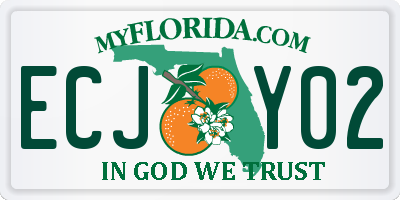 FL license plate ECJY02