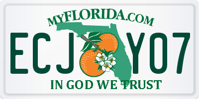FL license plate ECJY07