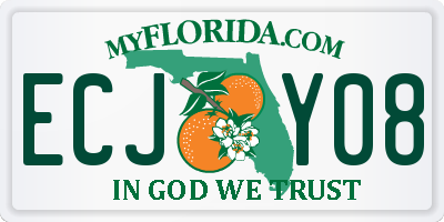 FL license plate ECJY08