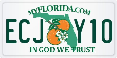 FL license plate ECJY10