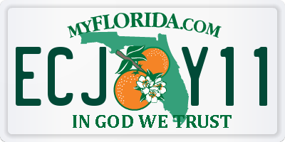 FL license plate ECJY11