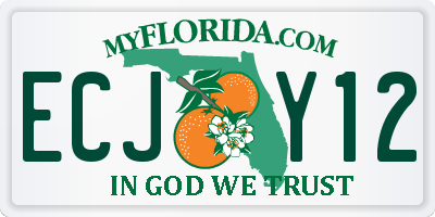 FL license plate ECJY12