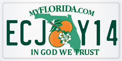 FL license plate ECJY14