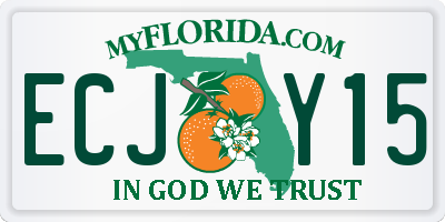 FL license plate ECJY15