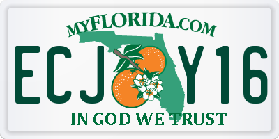 FL license plate ECJY16