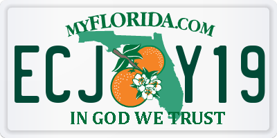 FL license plate ECJY19