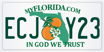 FL license plate ECJY23