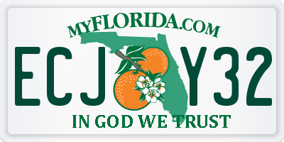 FL license plate ECJY32