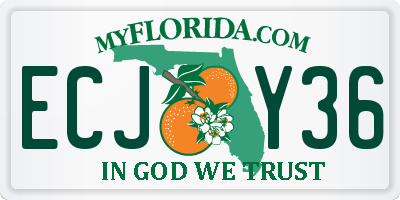 FL license plate ECJY36