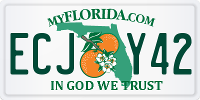 FL license plate ECJY42