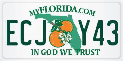 FL license plate ECJY43