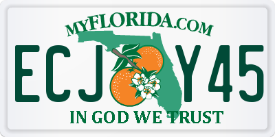 FL license plate ECJY45
