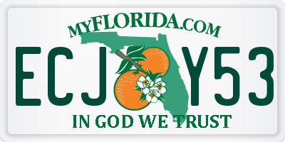 FL license plate ECJY53