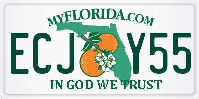 FL license plate ECJY55