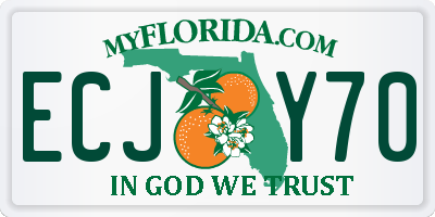 FL license plate ECJY70