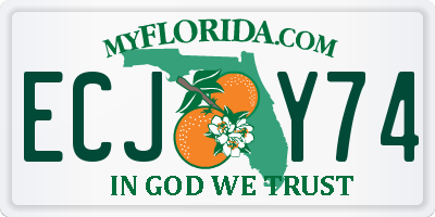 FL license plate ECJY74