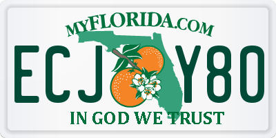 FL license plate ECJY80