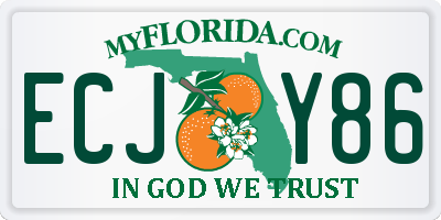 FL license plate ECJY86