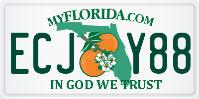 FL license plate ECJY88